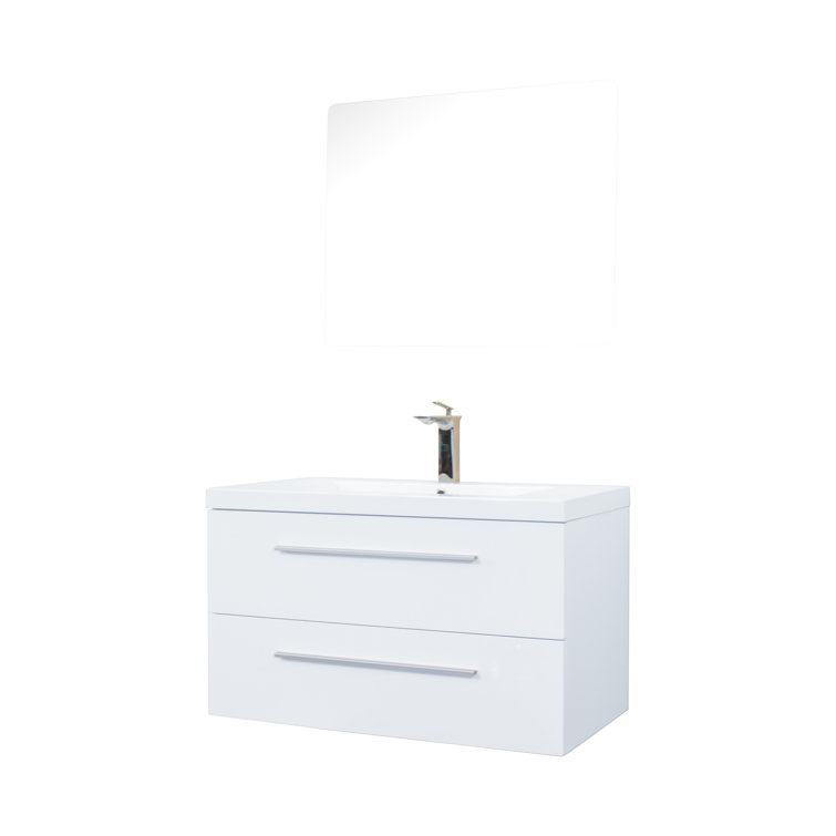 Orren Ellis Hancock 36'' Single Bathroom Vanity with Solid Surface